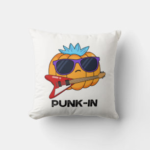 Punk-in Funny Punk Rock Pumpkin Pun Kussen