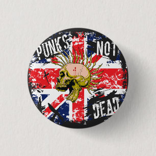 Punk is niet dood.  Punk Rock Band Ronde Button 3,2 Cm