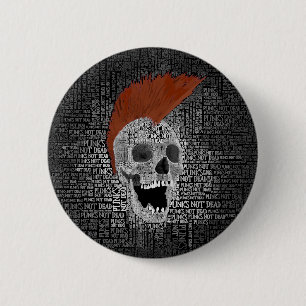 Punk is niet dood ronde button 5,7 cm