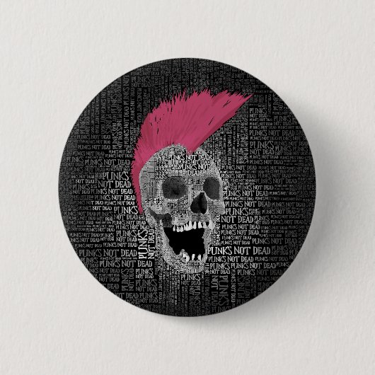 Punk is niet dood ronde button 5,7 cm (Voorkant)