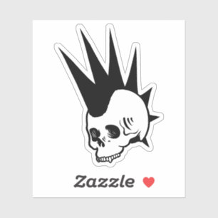 Punk kaakloze schedel Sticker
