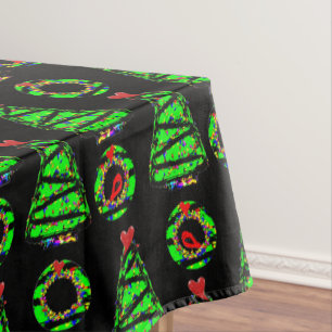 Punk kardinaal Kerstkrans en Xmas boom Tafelkleed