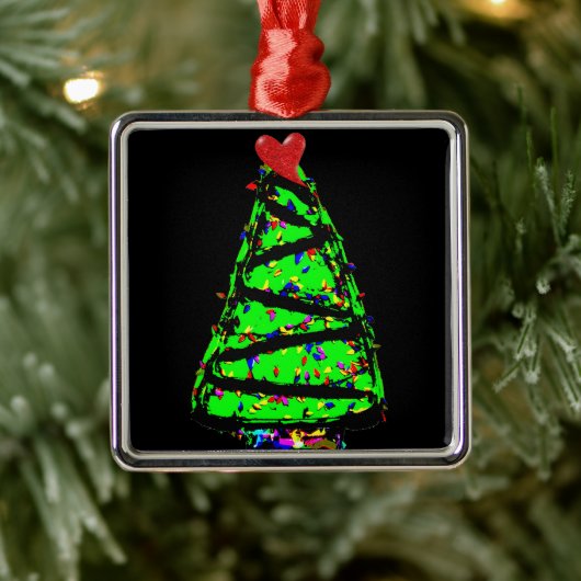 Punk kerstboom metalen ornament (Boom)