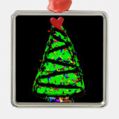 Punk kerstboom metalen ornament (Voorkant)