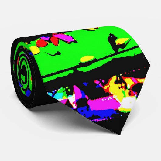 Punk kerstboom stropdas (Opgerold)