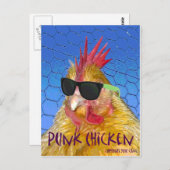 Punk kip briefkaart (Voorkant / Achterkant)