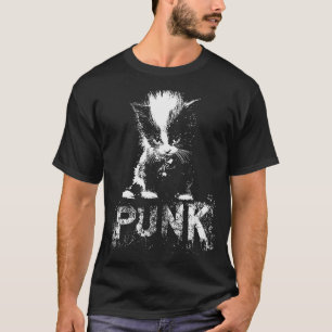 Punk Kitten Kat Met Mohawk Nge Gothic Design T-shirt