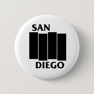 Punk knop San Diego/Black Flag parody Ronde Button 5,7 Cm