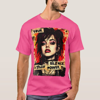 Punk meisje graffiti 90s grunge urban art noodgedw t-shirt