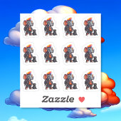 Punk met een kofferbak 12 Sticker Sheet