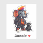 Punk met een Trunk Vinyl Sticker (Vel)