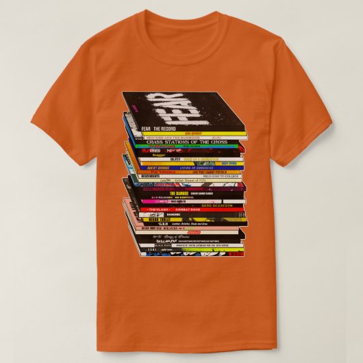 Punk muziek CDVinyl Stack T-shirt (Design voorkant)