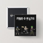 Punk-o-Matic 1 Vierkante Button 5,1 Cm (Voorkant /achterkant)