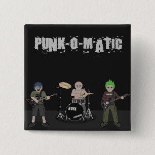 Punk-o-Matic 1 Vierkante Button 5,1 Cm
