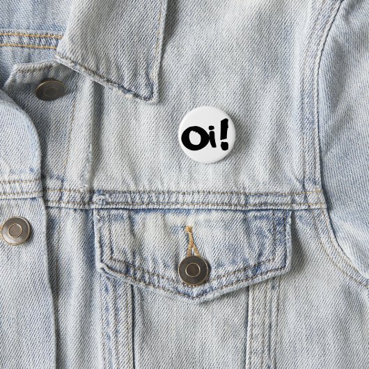 Punk "Oi!" Knoop Ronde Button 3,2 Cm (In situ)