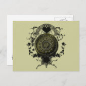 Punk ontwerp van stoomcog briefkaart (Voorkant / Achterkant)