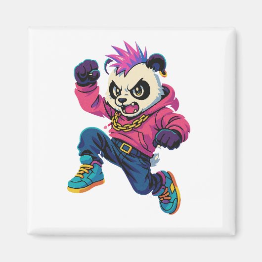 Punk Panda Power Magneet (Voorkant)