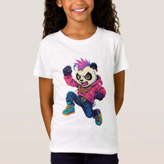 Punk Panda Power T-shirt (Voorkant)
