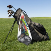 Punk papegaai golfhanddoek (Groen)