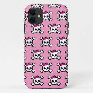 punk patroon met gaffelkampen en kruisingen iPhone 11 hoesje