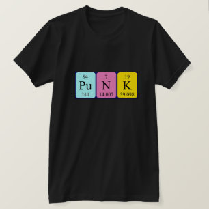 Punk periodiek shirt van het woord