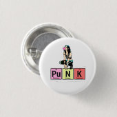 Punk periodieke tabel ronde button 3,2 cm (Voorkant /achterkant)