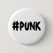 #PUNK pincode (zwart-wit) Ronde Button 5,7 Cm (Voorkant)