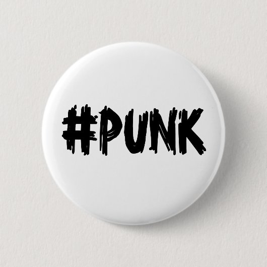 #PUNK pincode (zwart-wit) Ronde Button 5,7 Cm (Voorkant)
