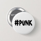#PUNK pincode (zwart-wit) Ronde Button 5,7 Cm (Voorkant /achterkant)