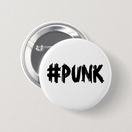 #PUNK pincode (zwart-wit) Ronde Button 5,7 Cm (Voorkant /achterkant)