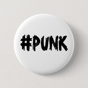 #PUNK pincode (zwart-wit) Ronde Button 5,7 Cm
