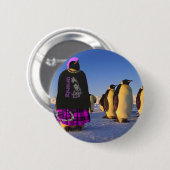 Punk pinguïn ronde button 5,7 cm (Voorkant /achterkant)