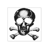 Punk piraten spookschedel 	rubberstempel (Afrduk)