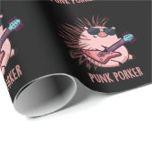 Punk Porker Funny Punk Rocker Pig Donk BG Cadeaupapier (Rol Hoek)