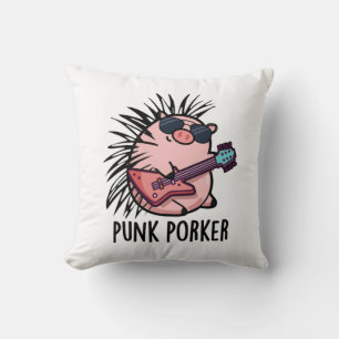 Punk Porker Grappige Punk Rocker Pig Pun Kussen