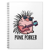 Punk Porker Grappige Punk Rocker Pig Pun Notitieboek (Voorkant)