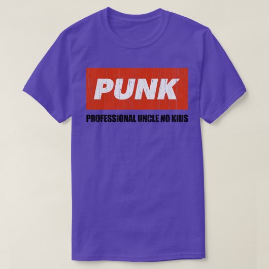 Punk Professionele oom Geen Kind 4 T-shirt (Design voorkant)