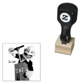 punk puppet with TNT plunger Rubberstempel (Gestempeld)