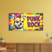 PUNK ROCK-CHIHUAHUA CANVAS AFDRUK (Insitu (Woonkamer))