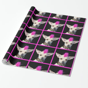 Punk Rock chihuahua-hondenpakpapier Cadeaupapier