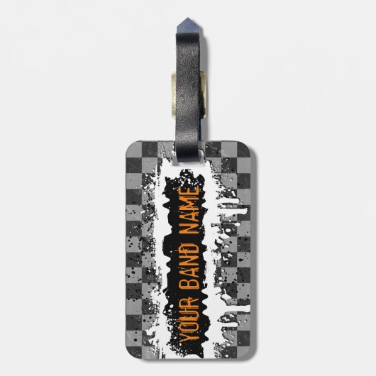 Punk Rock Custom Band Merch Music DJ Musician Swag Bagagelabel (Achterkant verticaal)