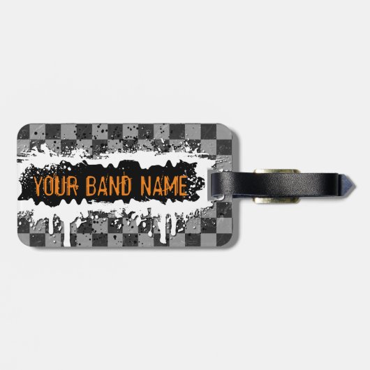 Punk Rock Custom Band Merch Music DJ Musician Swag Bagagelabel (Achterkant horizontaal)