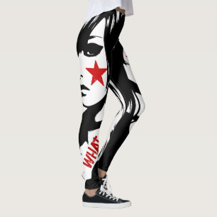 Punk Rock Custom Quote Tekst Street Art Graffiti Leggings