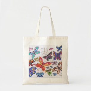 Punk Rock Doodle #28 Vlinders Kleine Canvas tas
