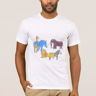 Punk Rock Doodle #38 Afrikaanse Savanne Dieren T-shirt