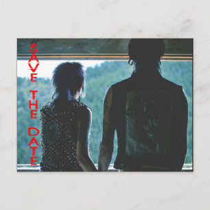 Punk Rock Emo punk save the date briefkaart