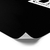 Punk Rock Funny Music Pun Dark BG Poster (Hoek)