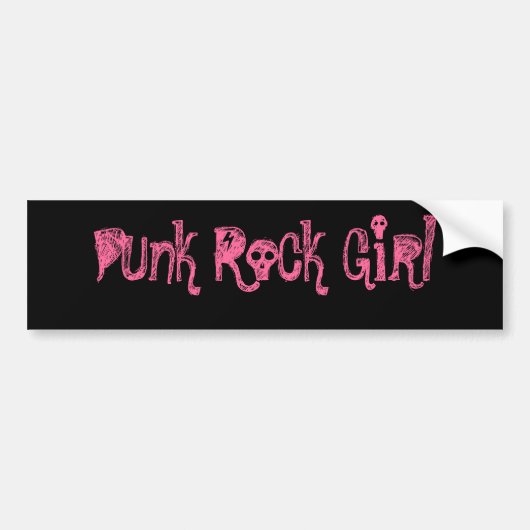 Punk Rock Girl Bumpersticker (Voorkant)