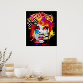 Punk Rock Girl Poster (Keuken)