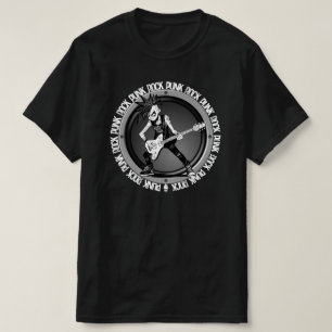 Punk Rock Gitarist Kunst Cool Muzikant Klassieker T-shirt